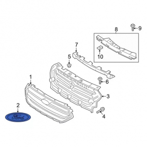 Ford Escape MK3 18-19 grille emblem