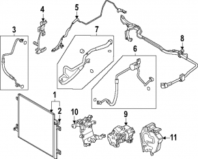 The first air conditioner heater-condenser tube for a Mazda CX-90 24-26 PHEV