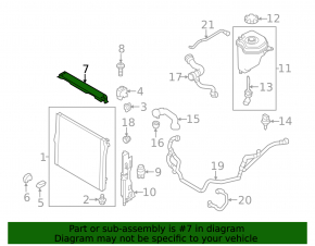 Upper radiator bracket BMW X5 E70 07-13