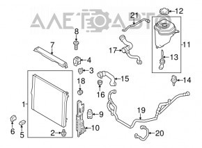 Upper radiator bracket BMW X5 E70 07-13