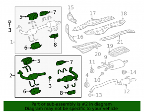 Left exhaust pipe with catalytic converters for Toyota Sequoia Tundra 08-15 4.6 5.7 second