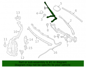 Right wiper arm Mercedes GLA 15-20