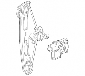 Window lifter with motor rear right Chevrolet Impala 14-20