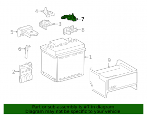 Lexus UX200 negative battery terminal 19-25 with sensor