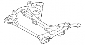 Front subframe for BMW 3 Series G20 21-25 RWD (iron)