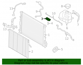 Upper left radiator bracket Volvo XC60 22-25 B5, B6 plastic type 2