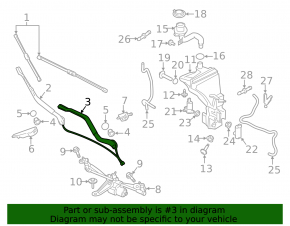 Left wiper arm Volvo V90 17-22 usa with nozzles