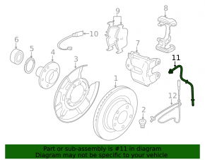 Rear left brake hose BMW 1 E82 08-13