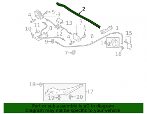 Windscreen wiper seal Audi Q7 16-