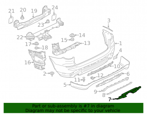Lower trim for rear bumper BMW X3 G01 18-21 under towbar