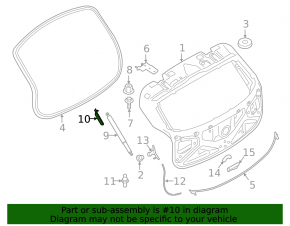 Left tailgate shock absorber bracket for BMW X2 F39 18-23