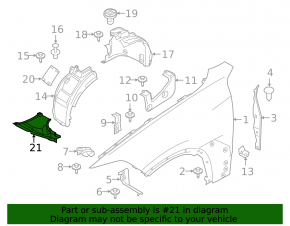 Front right mudguard lower part BMW X5 G05 19-23 M-Sport, plastic