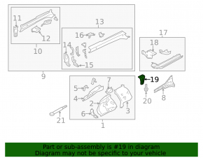 Front subframe burdock rear right Subaru Forester 14-18 SJ