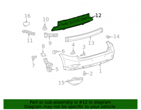 Lexus RX350 RX450h Rear Bumper Absorber 10-15