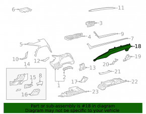 Lexus ES250 ES300h ES350 19-21 black front panel center trim