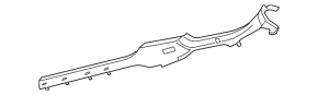 Inner right door sill plate for VW Jetta 11-18 USA, black