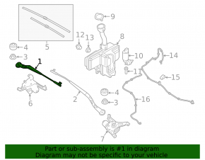 Wiper arm right BMW i3 14-21