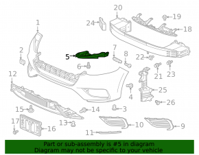 Front bumper mount left under headlight Honda Insight 19-22