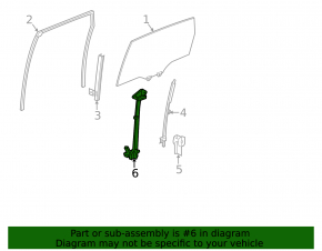 Window lifter with motor rear left Acura MDX 14-20