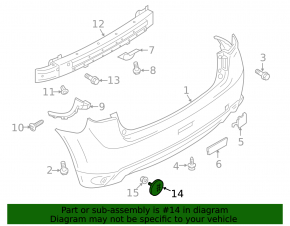 Reflector rear left Mitsubishi Outlander Sport ASX 10-