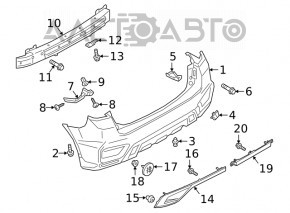 Reflector rear left Mitsubishi Outlander Sport ASX 10-