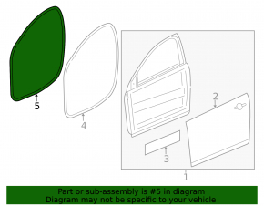 Front left door seal Chevrolet Cruze 16-