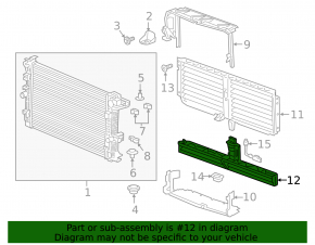 Radiator Deflector Louvers GMC Terrain 18- Low