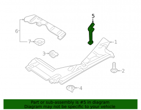 Bracket for underbody protection rear left Audi A4 B9 17-