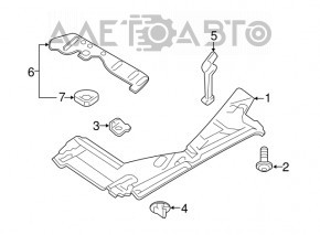 Bracket for underbody protection rear left Audi A4 B9 17-