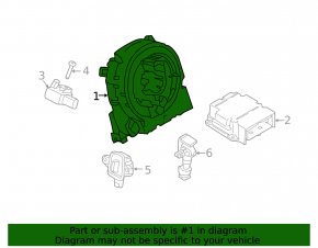 Steering wheel cable with steering angle sensor Porsche Macan 15-18 without steering wheel heating