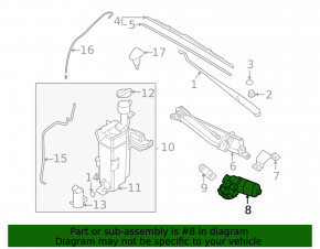 Windshield washer motor Hyundai Ioniq 5 22-26 Korea