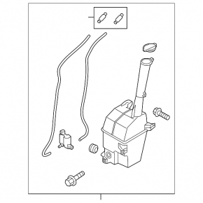 Washer reservoir Hyundai Santa FE Sport 13-18