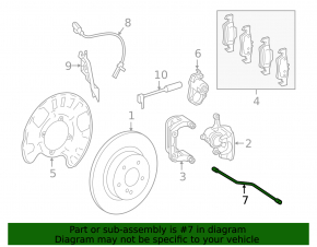 Brake hose rear left Mercedes GLS-class X166 13-19