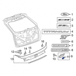 Rear Left Seat Recline Button Ford Edge 15-