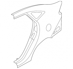 Quarter wing rear left Ford Fiesta 11-19 4d