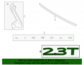Lincoln Corsair 20-22 2.3T Tailgate Emblem