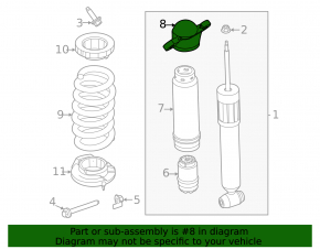 Shock absorber support rear left Ford Mustang Mach-E 21-23