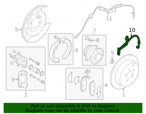 Brake hose rear left Subaru Impreza 17- GK