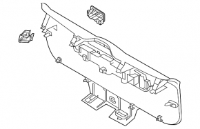 Lower tailgate trim Volvo XC60 18-23 black