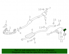 Muffler tip left Subaru Legacy 15-18