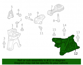 Left engine mount for Honda Civic XI FE/FL 22-26 2.0 automatic transmission