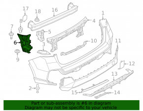 Rear bumper mount on the right fender for BMW X1 U11 24-26