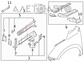 Quarter front left Subaru Forester 19-24 SK