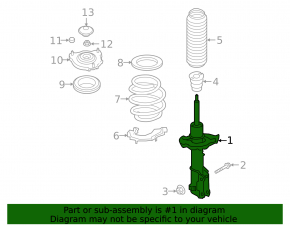 Shock absorber front left Kia Forte 19-21 2.0 rusty