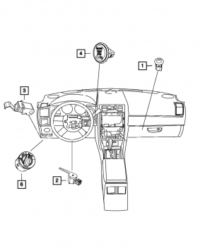 Chrysler 300 11- Trunk Lid Release Button