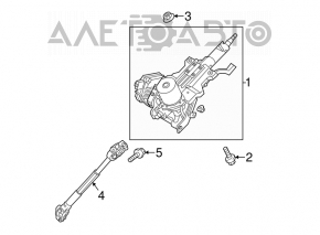 Kia Optima 11-15 steering column with EPS