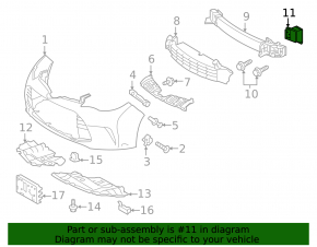Front bumper reinforcement bracket Lexus ES300h ES350 16-18