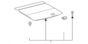 Trunk floor Lexus RX300 98-03 gray, torn