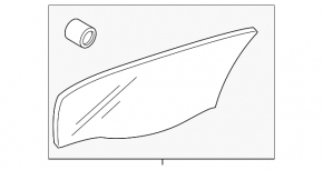 Glass door rear left VW Jetta 11-18 USA