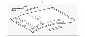 Toyota Camry v40 07-09 headlining gray, without sunroof